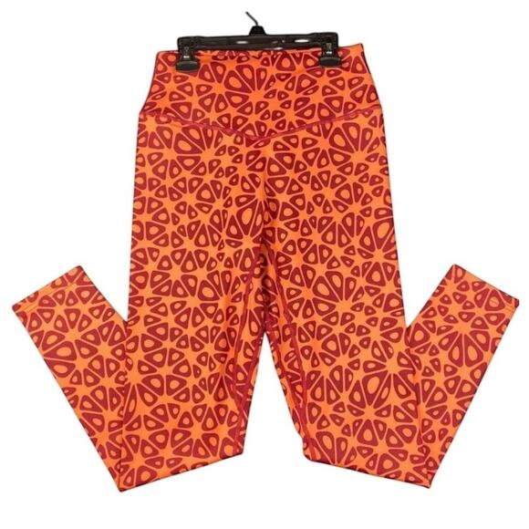 Vitality x Cosmopolitan High-Waist Leggings – Orange & Maroon Print Size L - Picture 2 of 3
